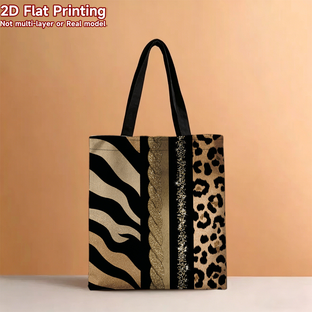 Vintage Fashion Market - Bolsa Tote Feminina com Estampa de