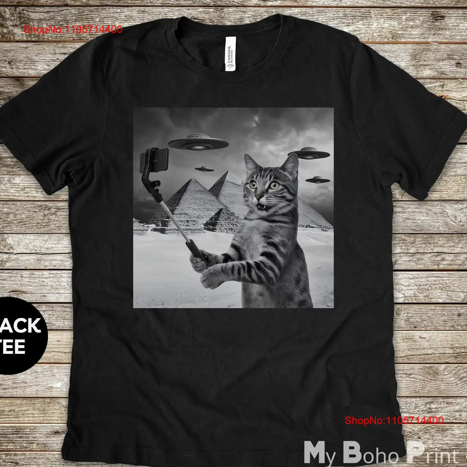 Vintage Fashion Photographers - Camiseta com estampa de gato, alienígena,