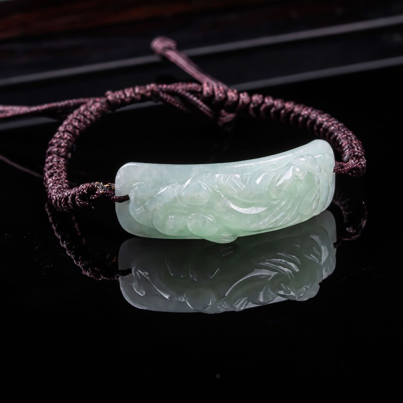 Usa Vintage Fashion - Pulseira Pixiu de Jadeíta Birmanesa Esculpida