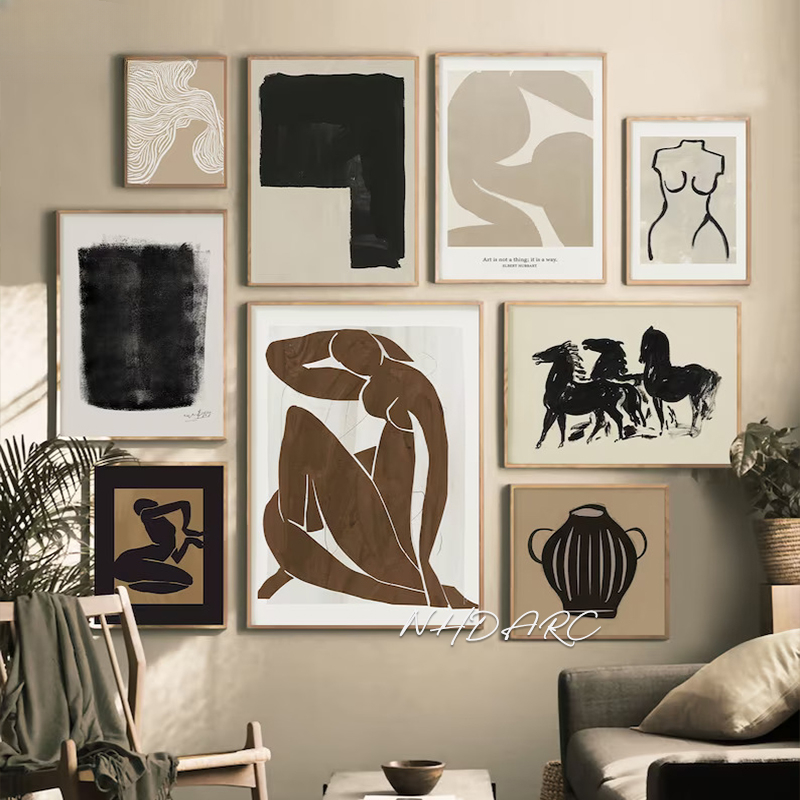 Vintage Fashion Prints For Wall - Arte de Parede Minimalista Escandinava, Arte