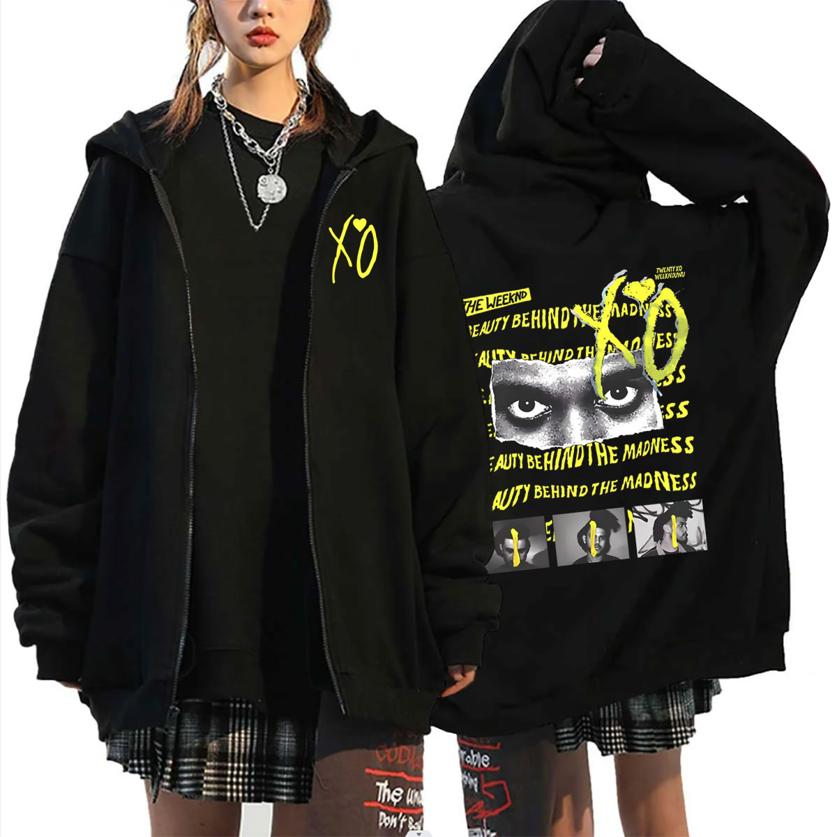 Vintage Fashion Pop Up - Moletom com Zíper The Weeknd Beauty