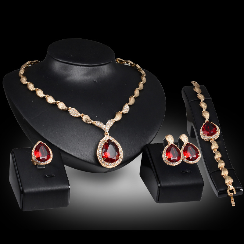 Vintage Fashion Hong Kong - Conjunto de colar, brincos e pulseira