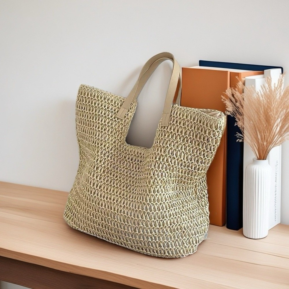 Vintage Fashion Market - Bolsa de Ombro de Palha Estilo