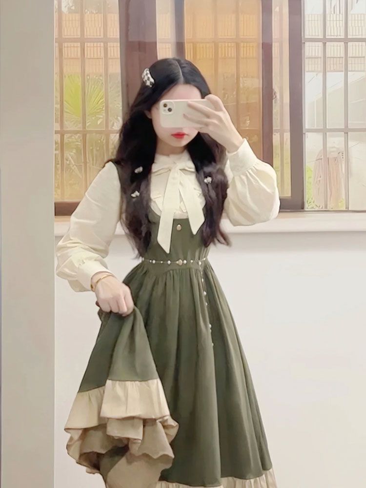 Vintage Fashion Style Female - 2025 novo japonês coreano kawaii preppy