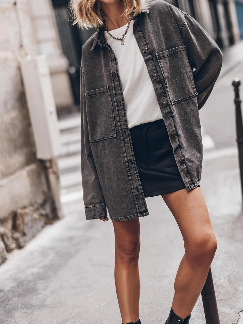 Jaqueta Jeans Feminina Solta c - Vintage Fashion Hong Kong avaliação e preço
