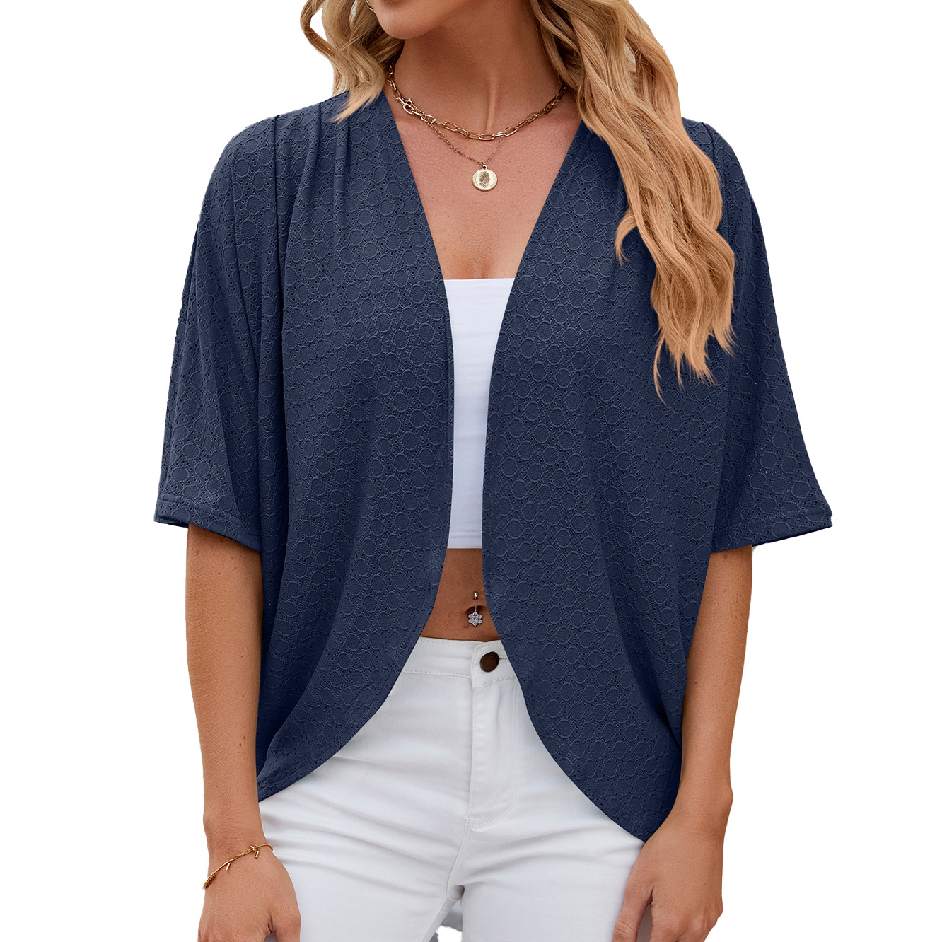 Cardigã feminino casual solto  - Crochet Top Boho avaliação e preço