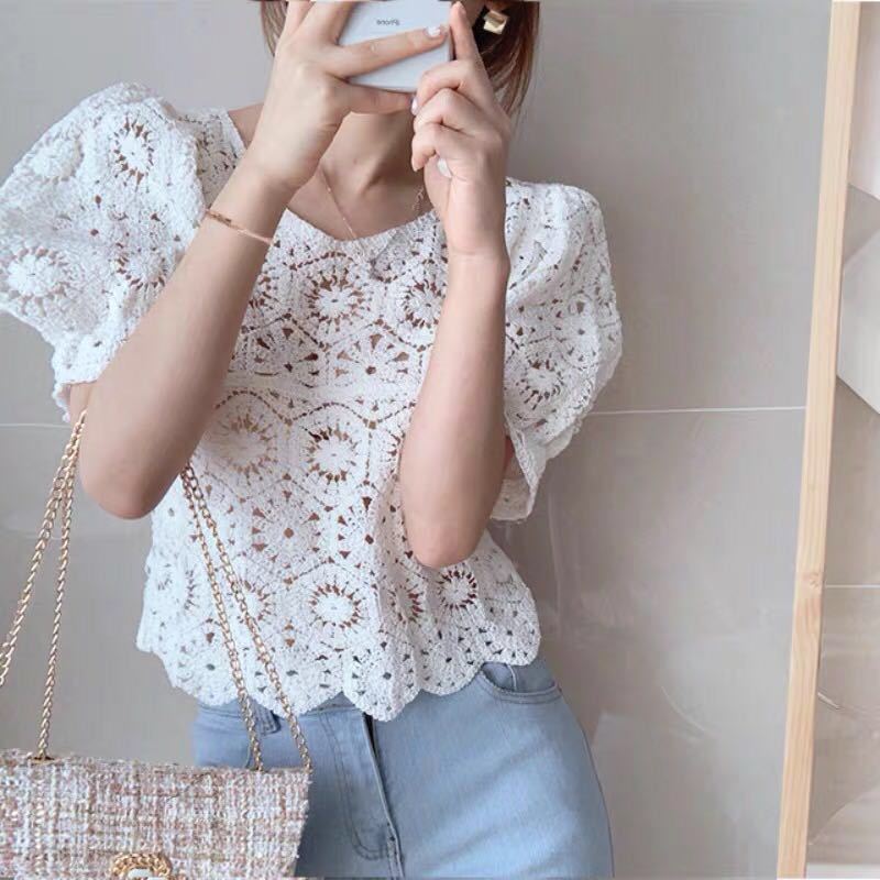 Blusa de Crochê com Renda, Man - Crochet Top Boho avaliação e preço