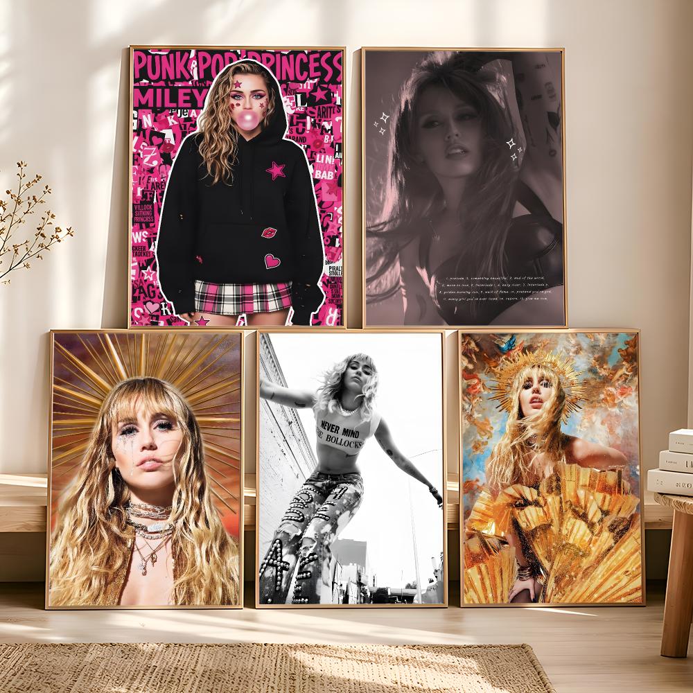 Pintura de M-Miley Cyrus, Cali - Vintage Fashion Prints For Wall avaliação e preço