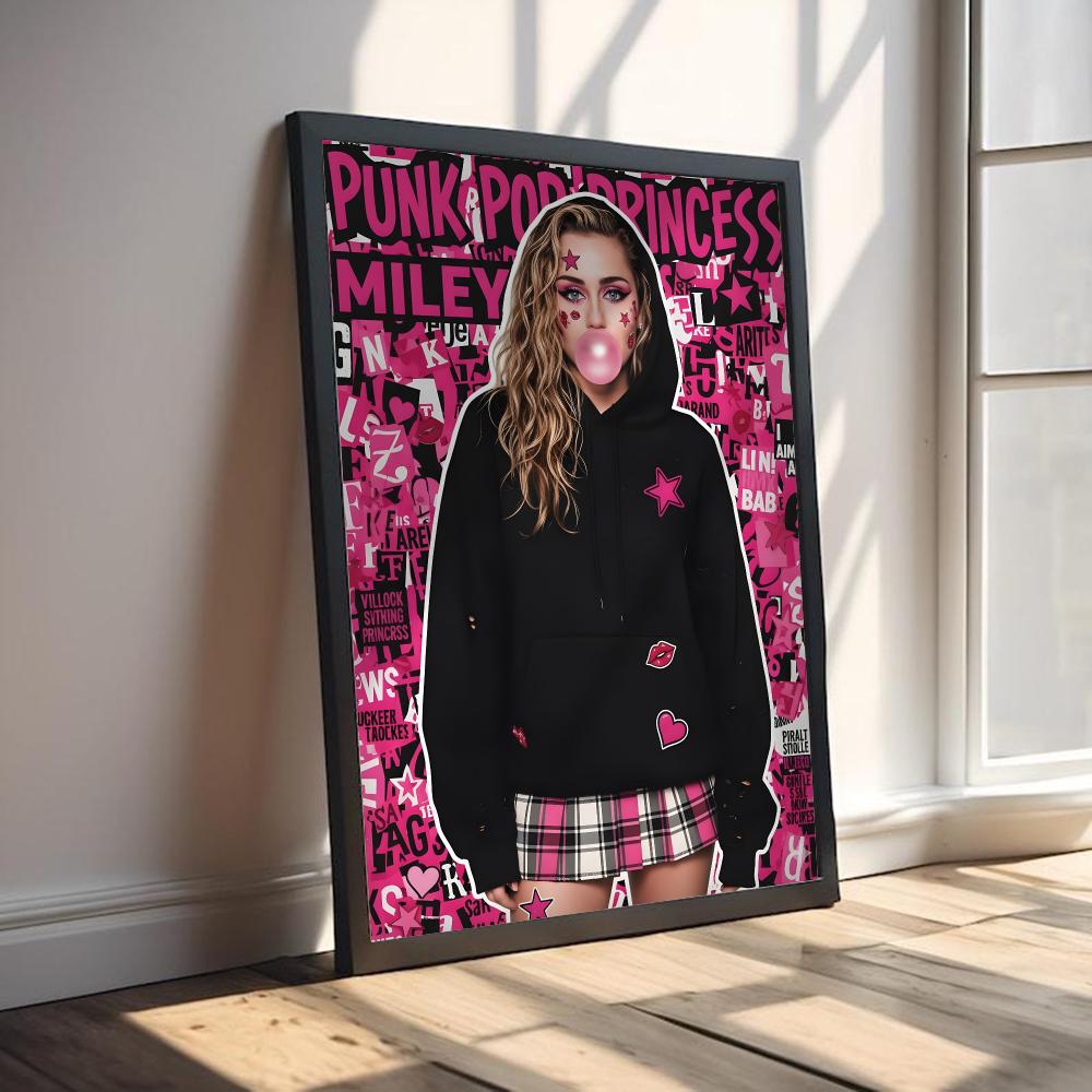 Pintura de M-Miley Cyrus, Cali - Vintage Fashion Prints For Wall avaliação e preço