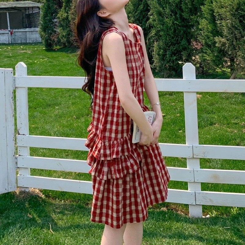 Moda babados retalhos vestidos - Vintage Fashion Hong Kong avaliação e preço