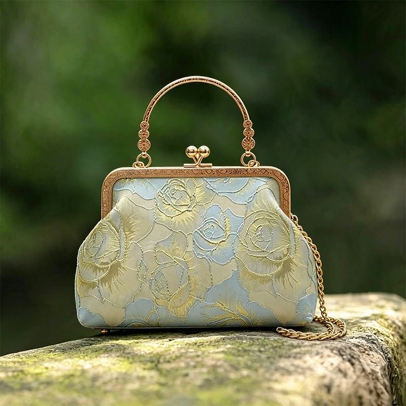 Bolsa Vintage com Bordado Flor - Vintage Fashion In Chinese avaliação e preço