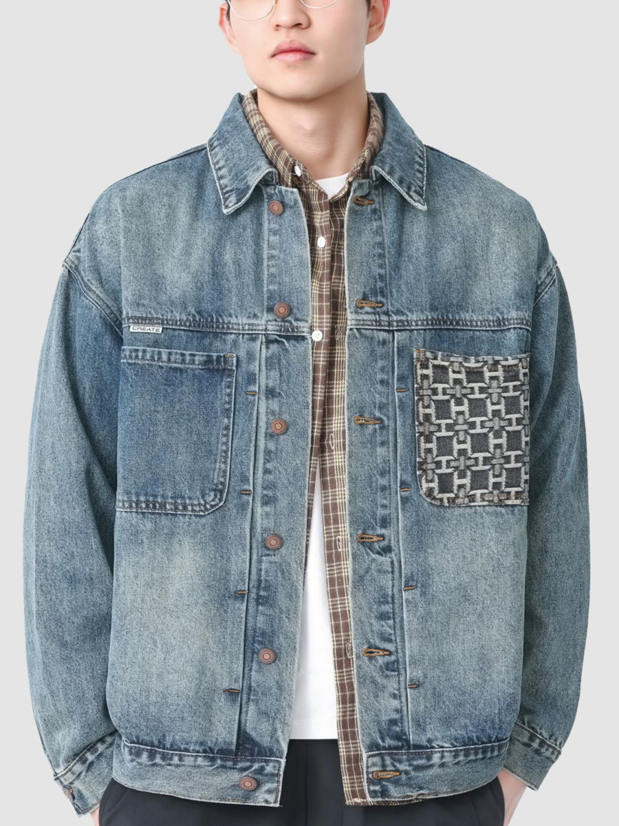 Vintage bordado bolso denim ja - Vintage Fashion Hong Kong avaliação e preço