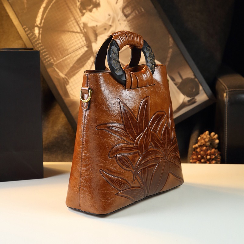 Bolsa Feminina de Couro Estilo - Vintage Fashion In Chinese avaliação e preço