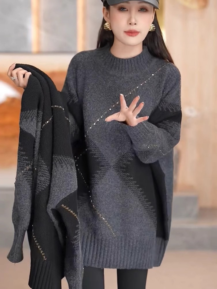 Suéter de Inverno Tricotado Fe - Vintage Fashion Hong Kong avaliação e preço