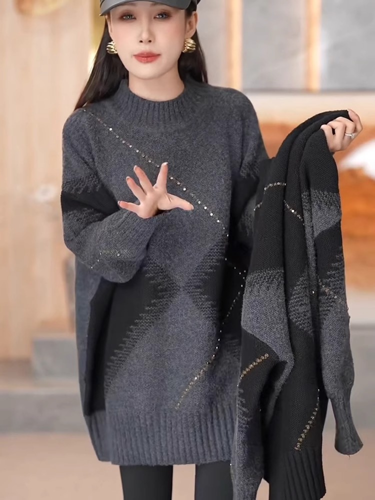 Suéter de Inverno Tricotado Fe - Vintage Fashion Hong Kong avaliação e preço