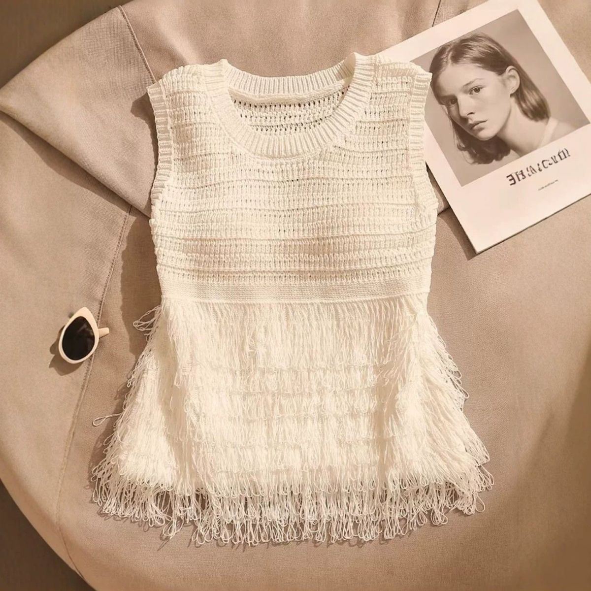 Colete Feminino Boho de Tricô  - Crochet Top Boho avaliação e preço
