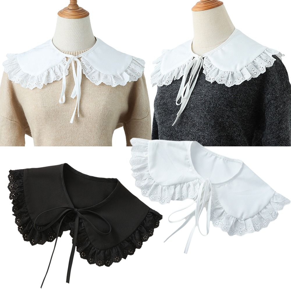 Gola Falsa de Renda Branca da  - Vintage Fashion Style Female avaliação e preço