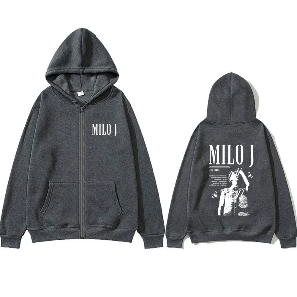 Rapper Milo J Gráfico Zipper H - Vintage Fashion Pop Up avaliação e preço