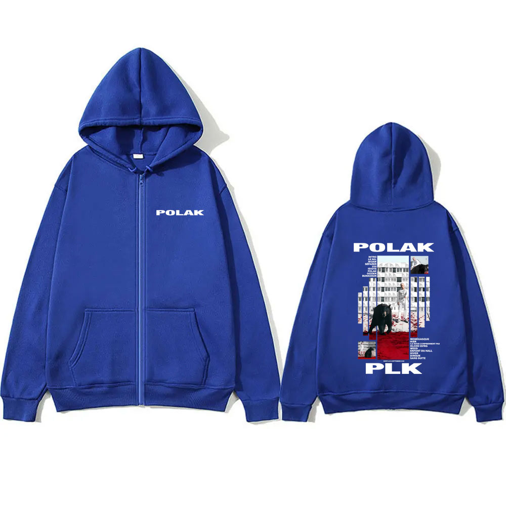 Rapper plk polak impressão zíp - Vintage Fashion Pop Up avaliação e preço