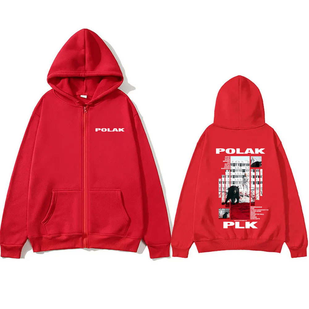 Rapper plk polak impressão zíp - Vintage Fashion Pop Up avaliação e preço