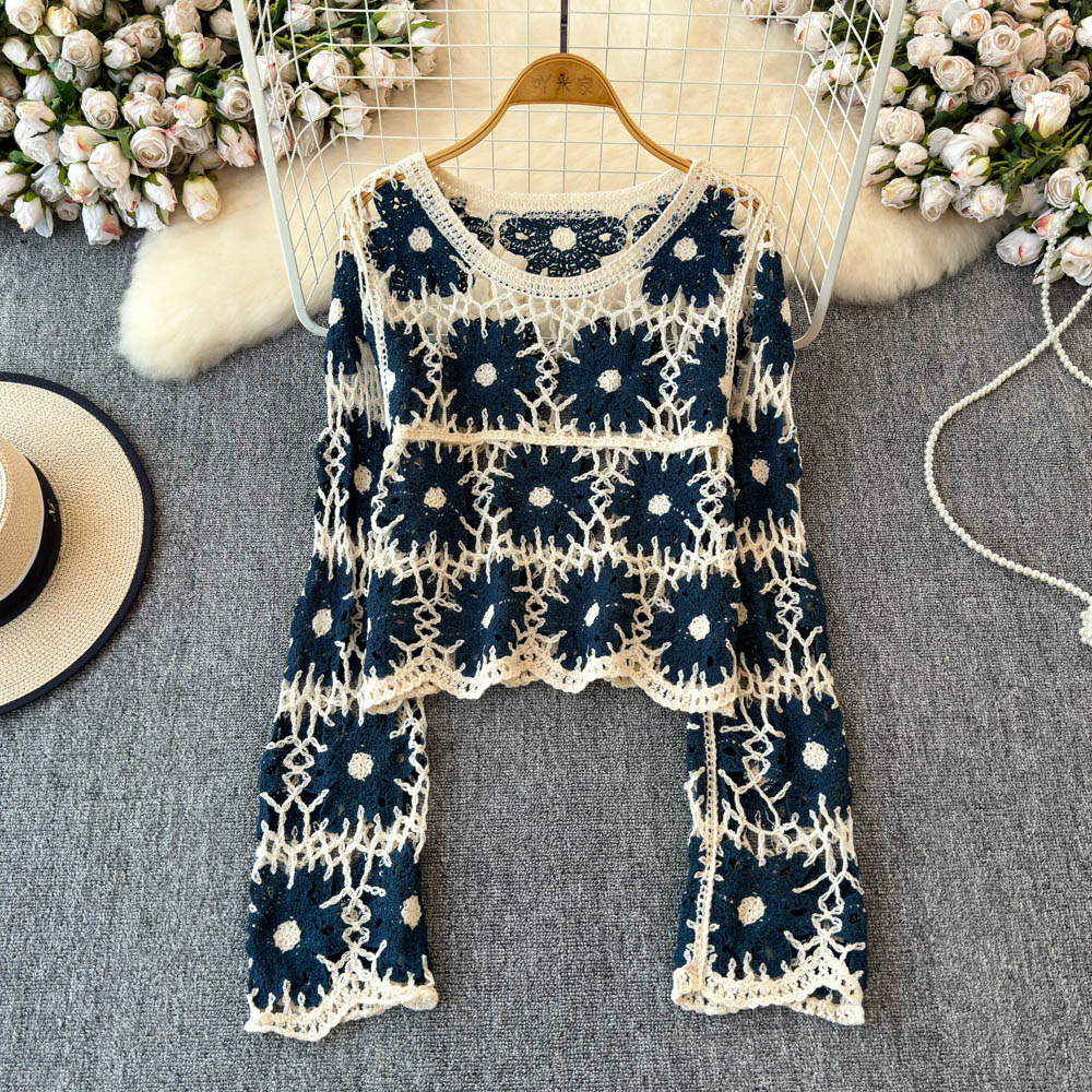 Blusa Cropped de Crochê Floral - Crochet Top Boho avaliação e preço