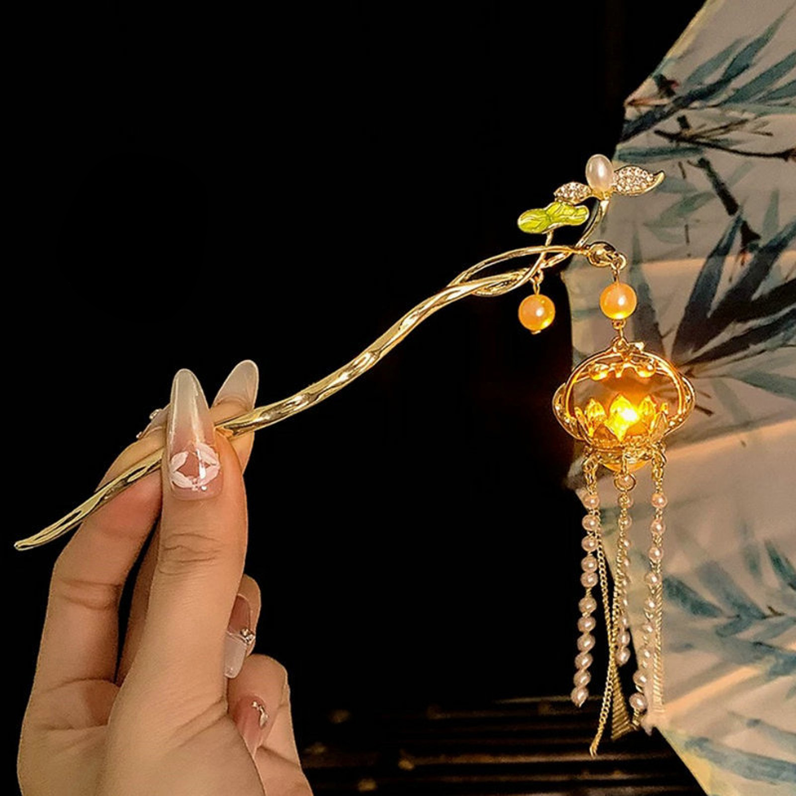Flor luminosa hairpin para mul - Vintage Fashion In Chinese avaliação e preço