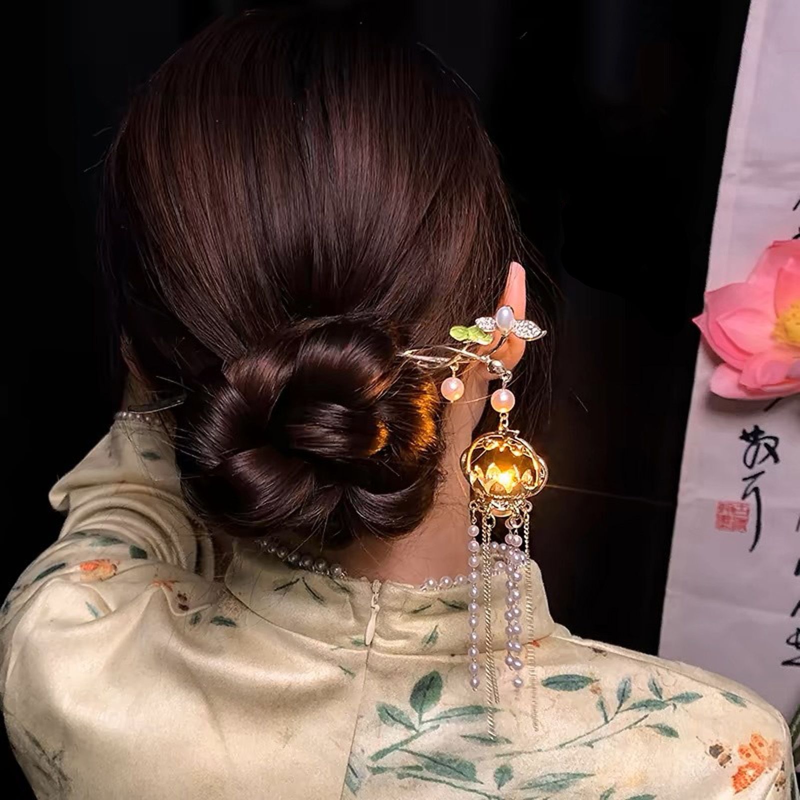 Flor luminosa hairpin para mul - Vintage Fashion In Chinese avaliação e preço
