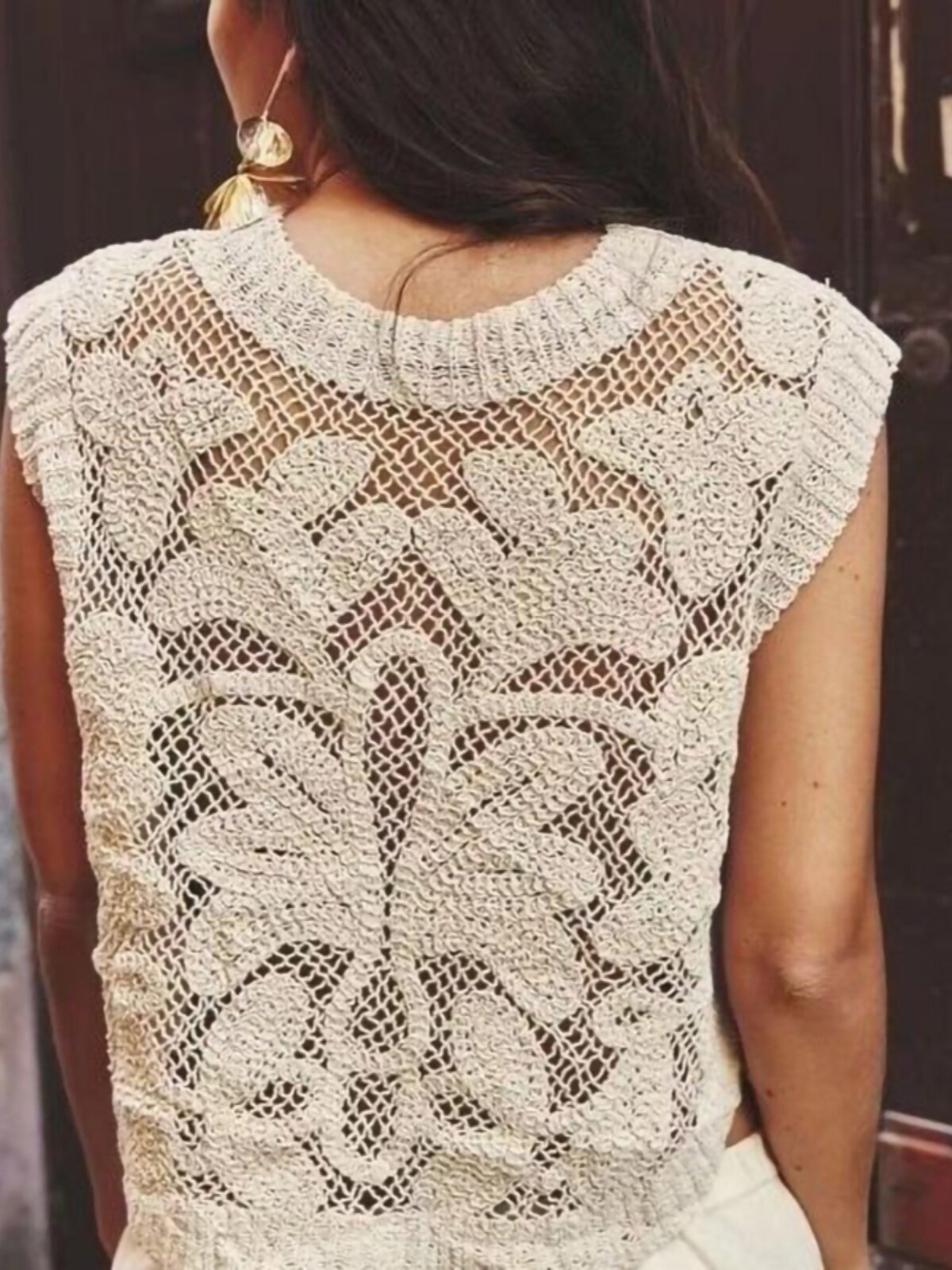 Novo Colete Feminino Boho de C - Crochet Top Boho avaliação e preço