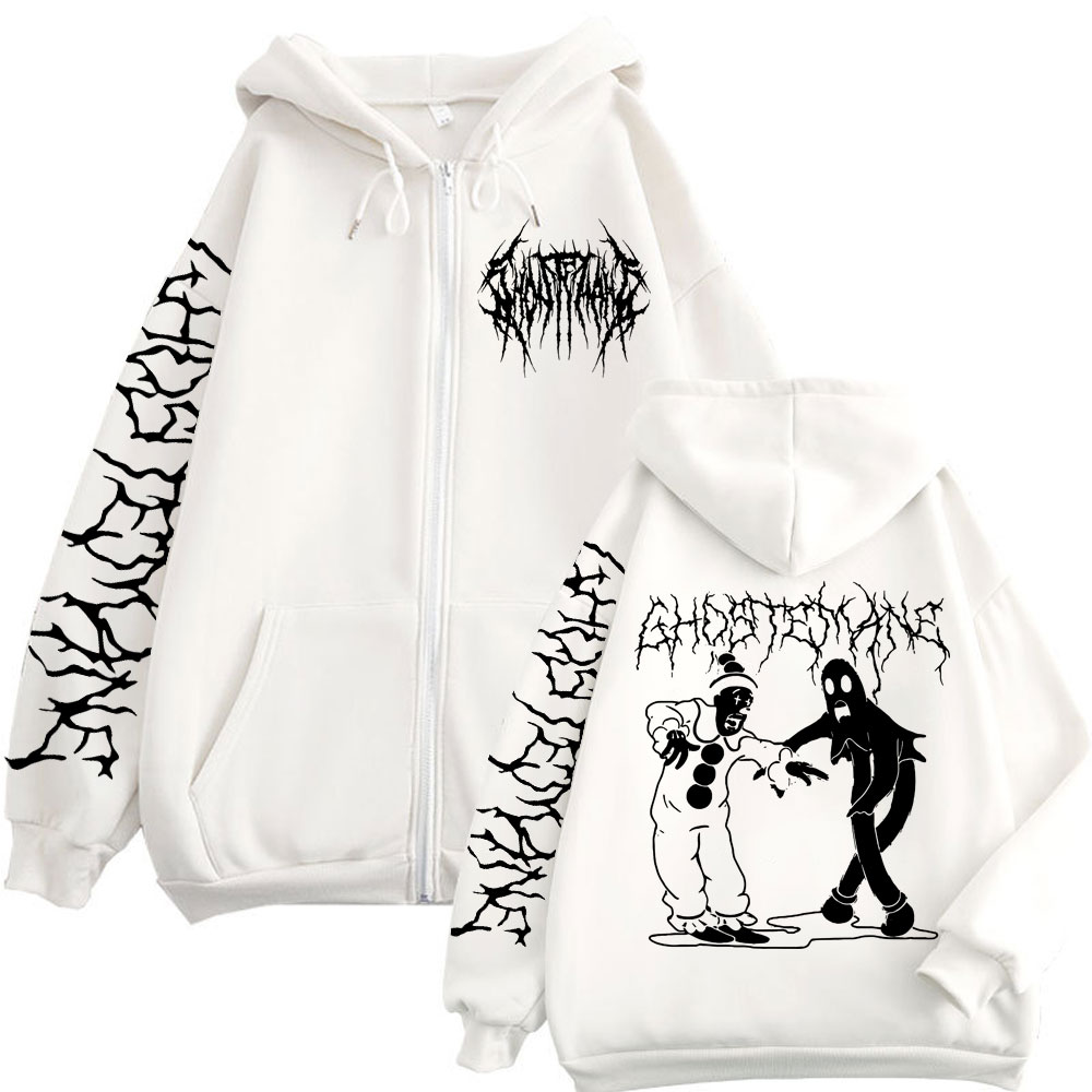 Ghostemane impressão zíper hoo - Vintage Fashion Pop Up avaliação e preço